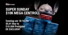 Ein farbenfroher und lebendiger Pokertisch mit Spielkarten, Chips und Getränken, umgeben von Spielern in einer entspannten Atmosphäre.