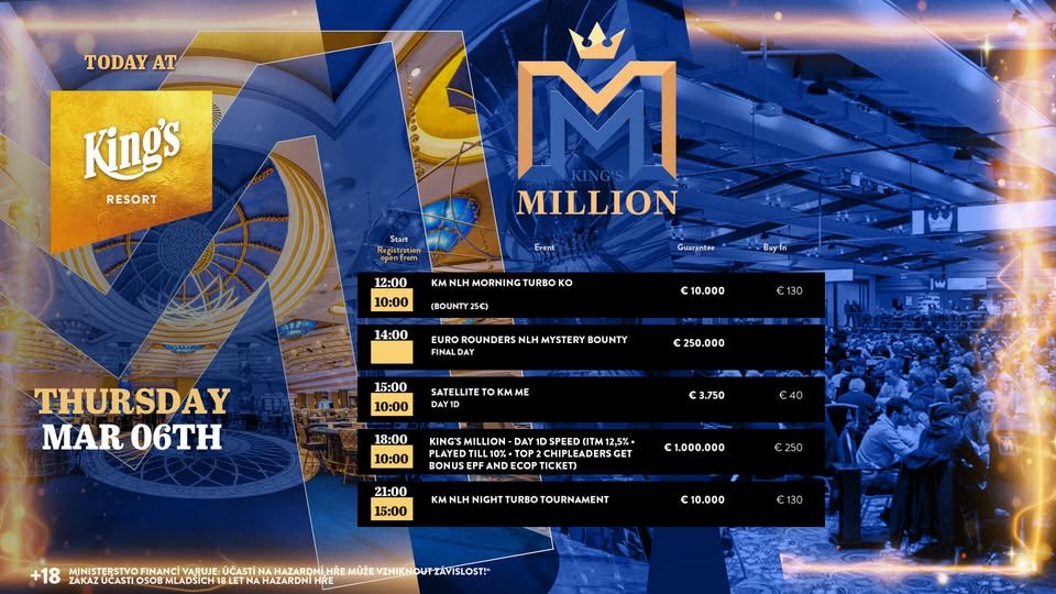 Ein Mann sitzt an einem Pokertisch, hält Karten in der Hand und schaut konzentriert auf den Tisch. Andere Spieler und Chips sind im Hintergrund zu sehen.