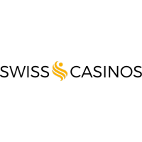 Ein stilisiertes Logo des Schweizer Casinos, bestehend aus einem weißen Kreuz auf rotem Hintergrund, umgeben von einem blauen Kreis mit dem Schriftzug "Swiss Casinos" in weißer Schrift.