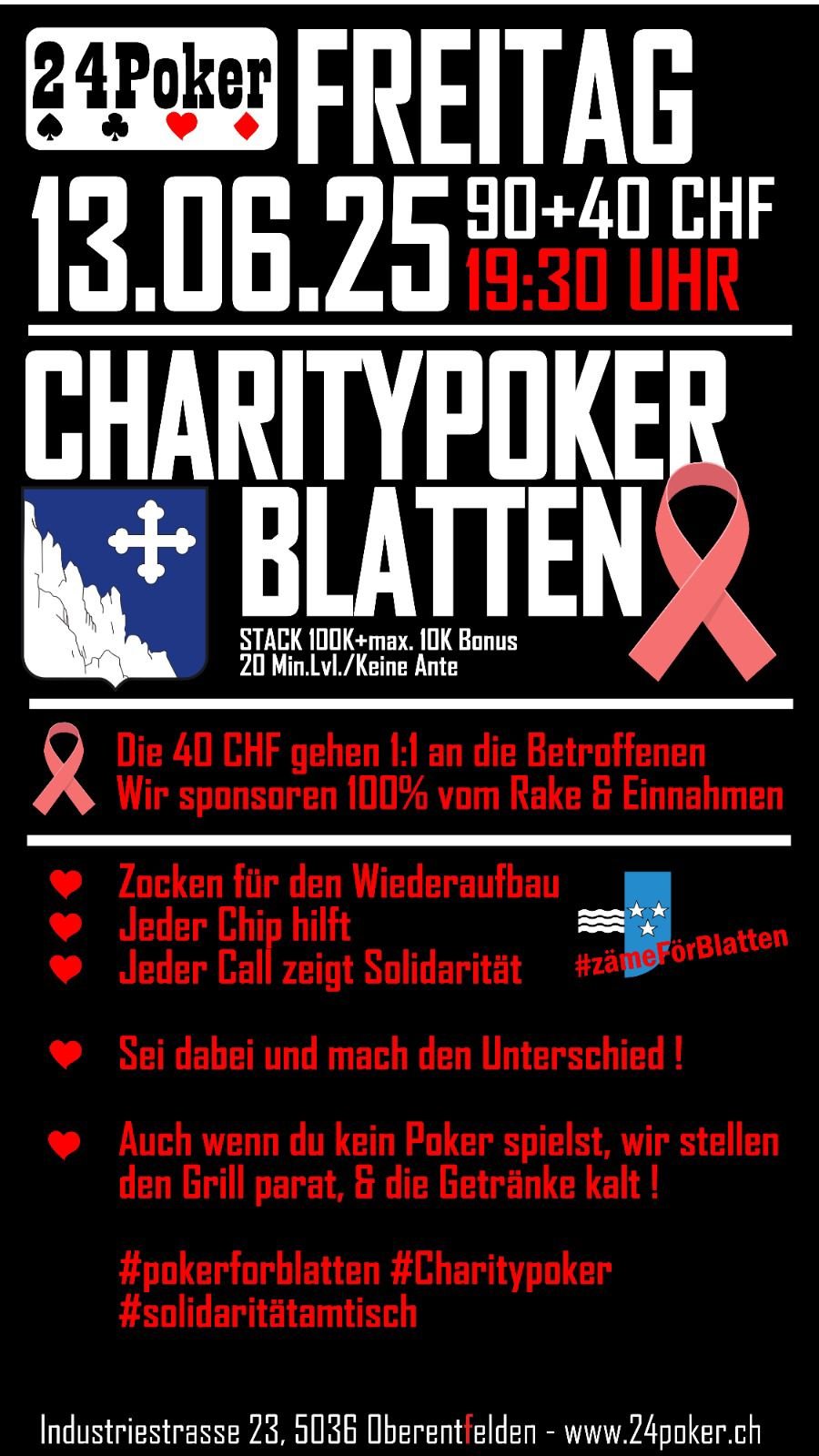 Ein Mann und eine Frau sitzen an einem Pokertisch und spielen Karten. Der Mann hat eine Hand mit Karten in der Luft, während die Frau konzentriert ihre Karten betrachtet. Im Hintergrund sind Pokerch